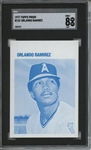 1977 Topps #131 Orlando Ramirez 9 card progressive proof.
